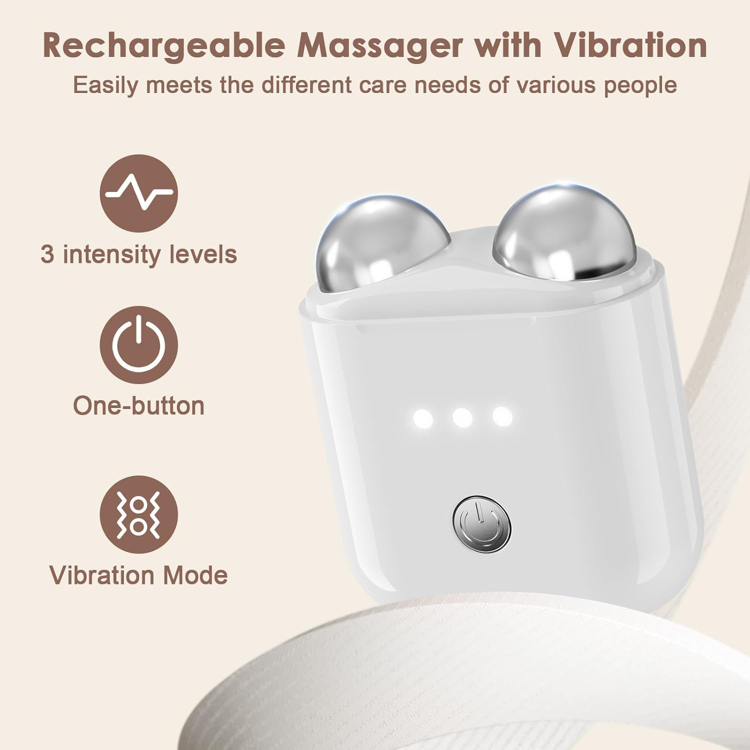 Mini Facial Firming Device, Microcurrent Facial Device, Face and Neck Skincare Device with Vibration Mode, Portable Facial Roller Massager Tool