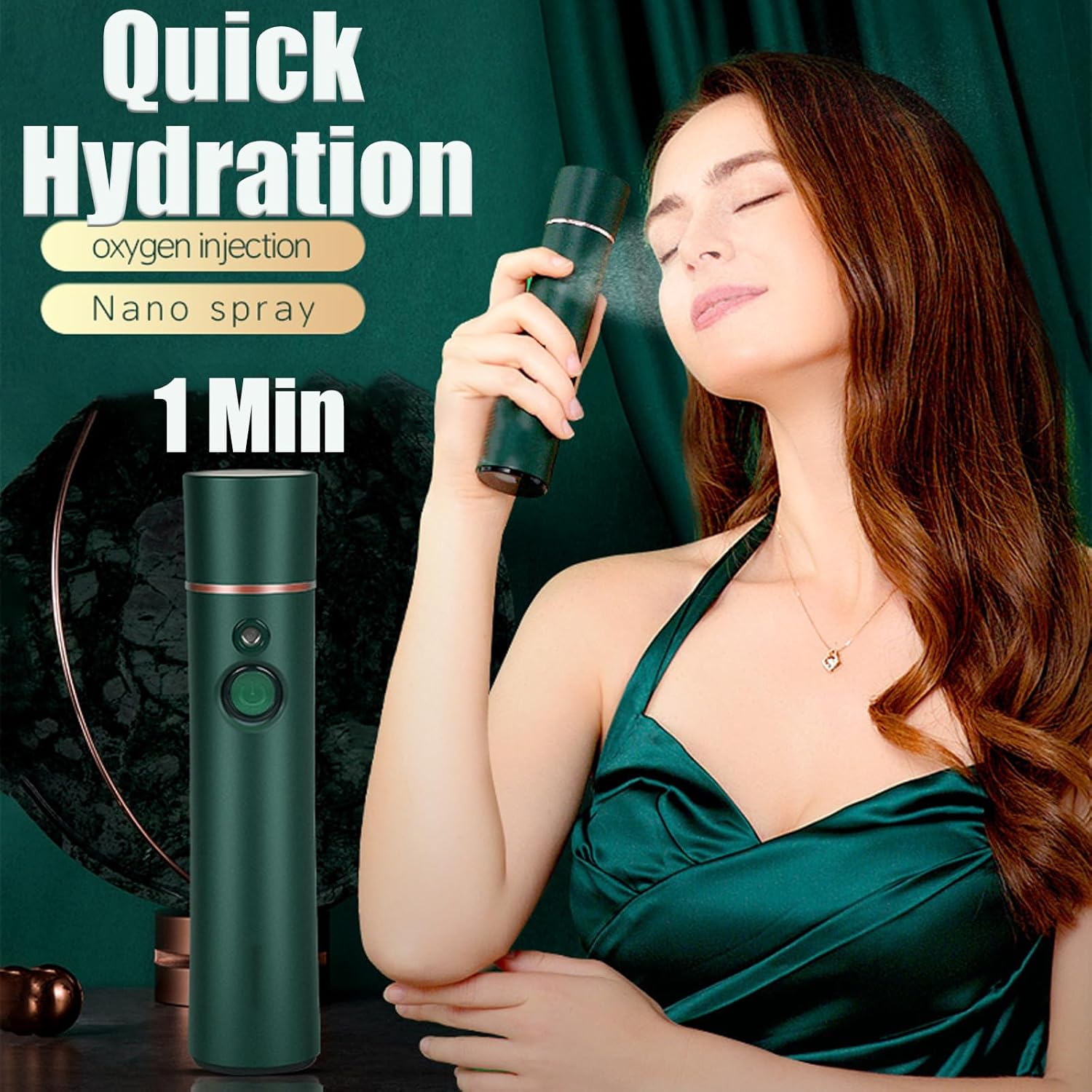 Oxygen Facial Machine Oxygen Injection Skin Care Spa Nano Facial Mister Hydration Anti Aging Nourishing Handheld Atomizer Face Care Improve