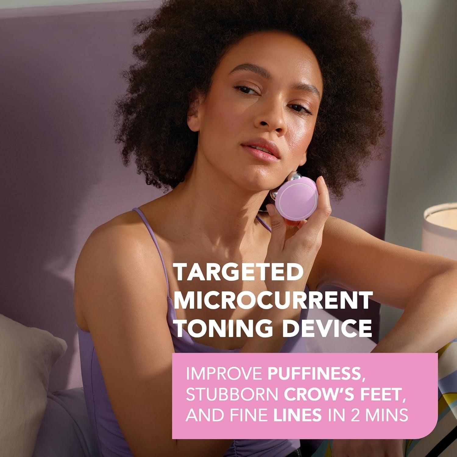 Mini Microcurrent Facial Device - Face Sculpting Tool - Firm & Contour - Reduce Double Chin - Non-Invasive - Increases Absorption of Facial