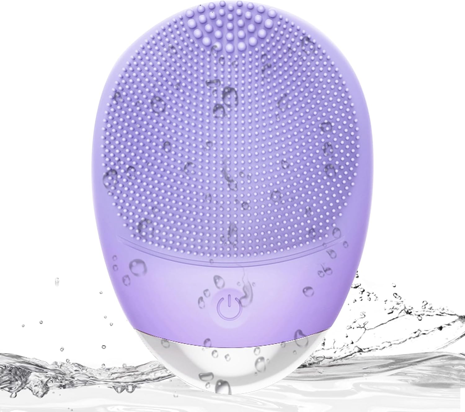 Facial Cleansing Brush, 3-in-1 Electric Soft Silicone Waterproof Face Scrubber, USB Rechargeable IPX7 Waterproof Sonic Vibrating Face Brush for Deep
